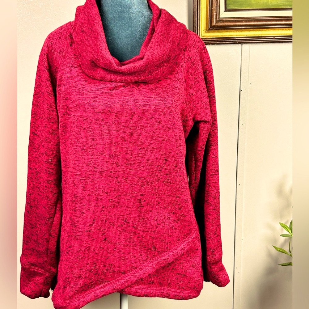 Ideology Red Cowl Neck Sweater with Cozy Fit